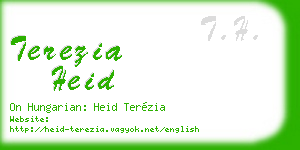 terezia heid business card